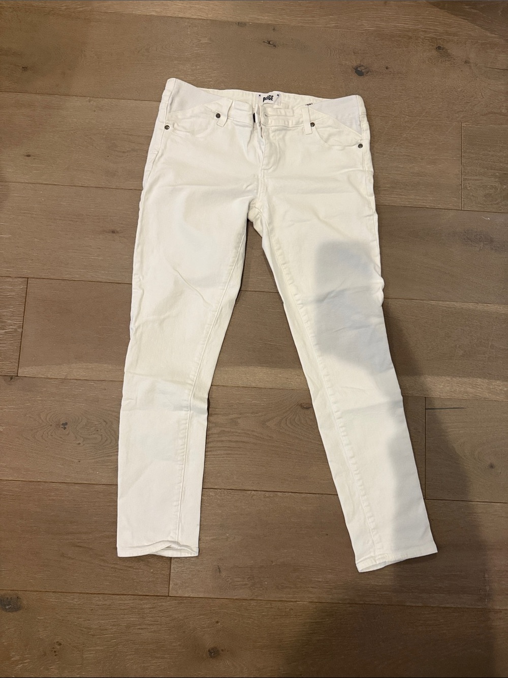 PAIGE Off-White Slim Jeans